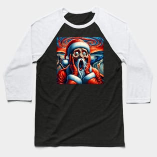 Santa's Silent Night Scream Baseball T-Shirt